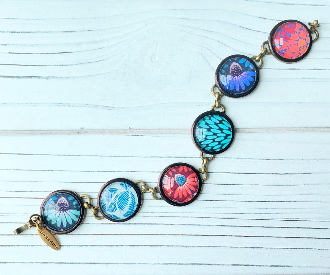 Lenora Dame Patchwork Bracelet in Dusk