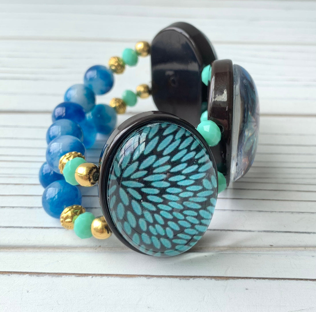 Lenora Dame Azul Lens Stretch Bracelet