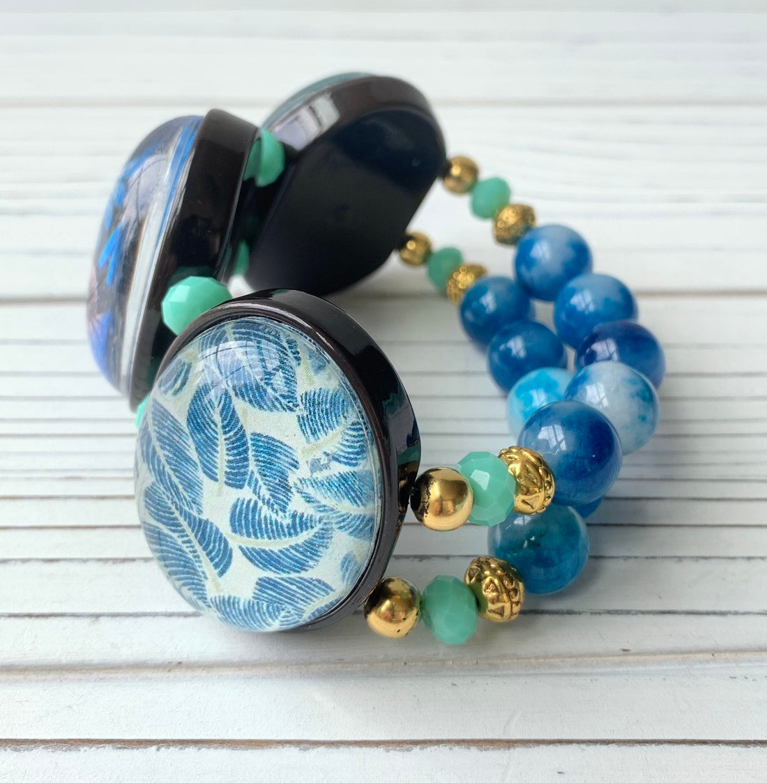 Lenora Dame Azul Lens Stretch Bracelet