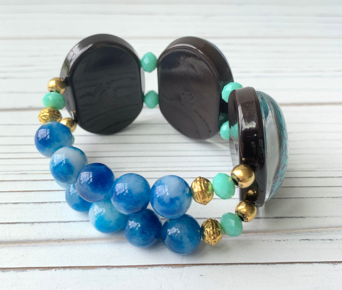 Lenora Dame Azul Lens Stretch Bracelet