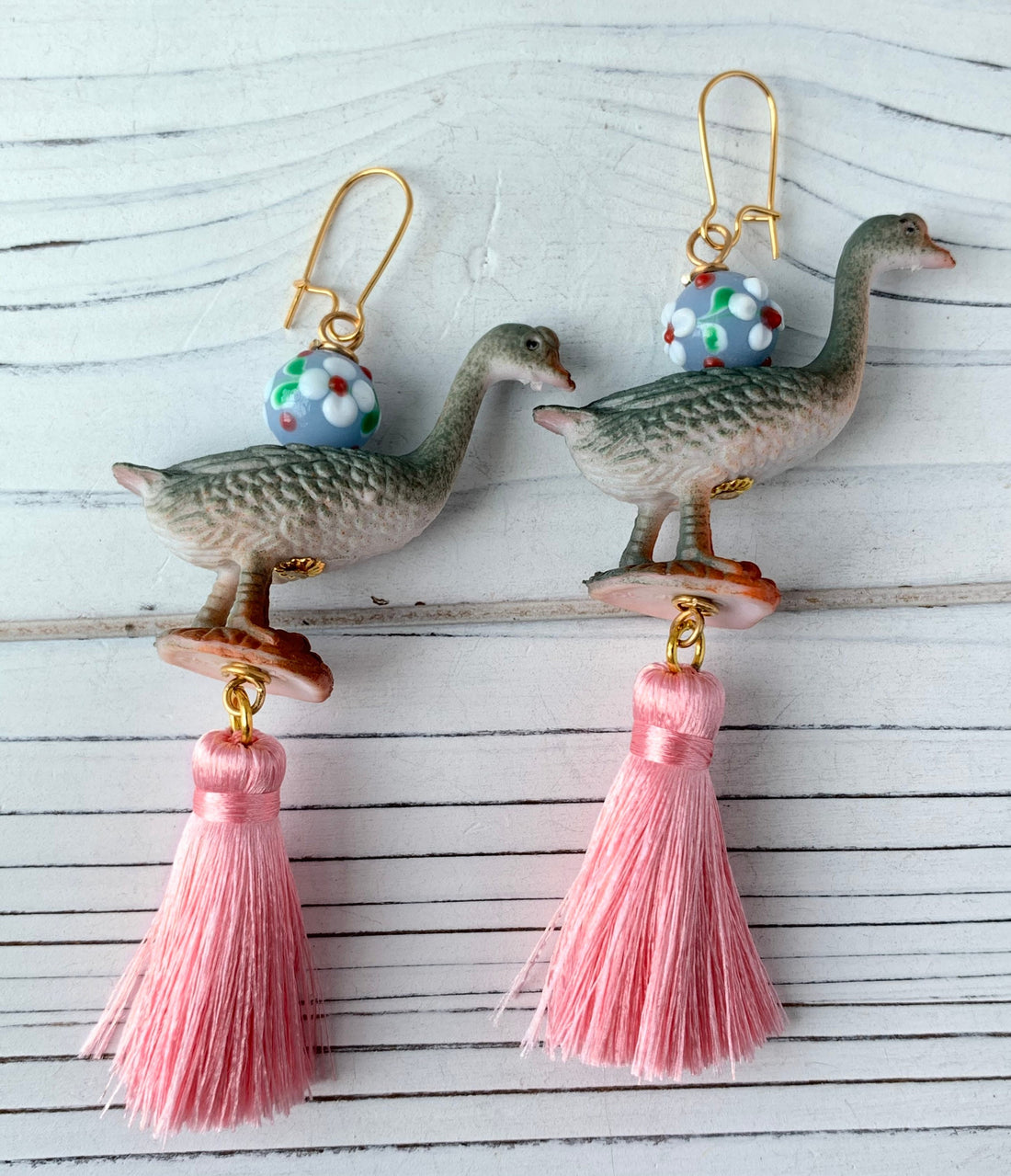 Lenora Dame Silly Goose Tassel Earrings