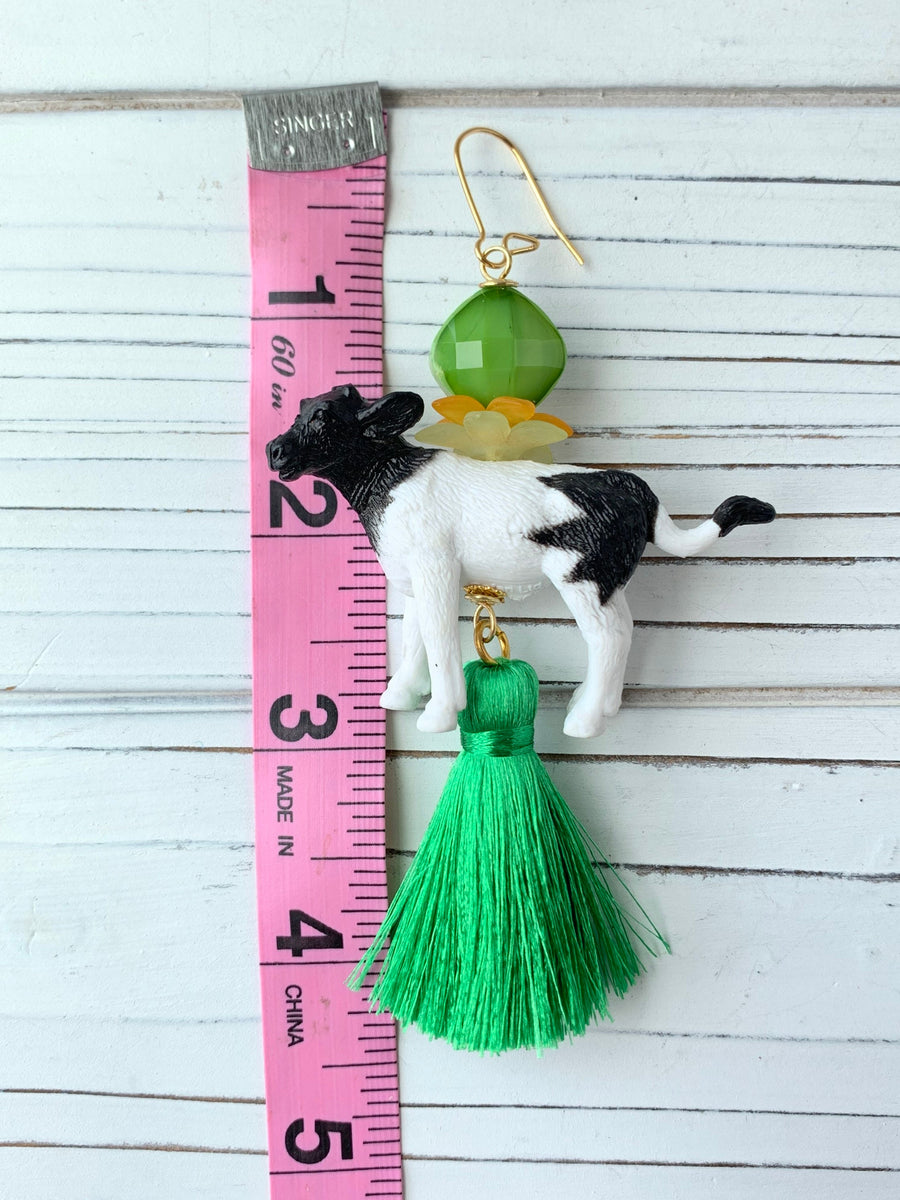 Lenora Dame Callie the Calf Cow Earrings