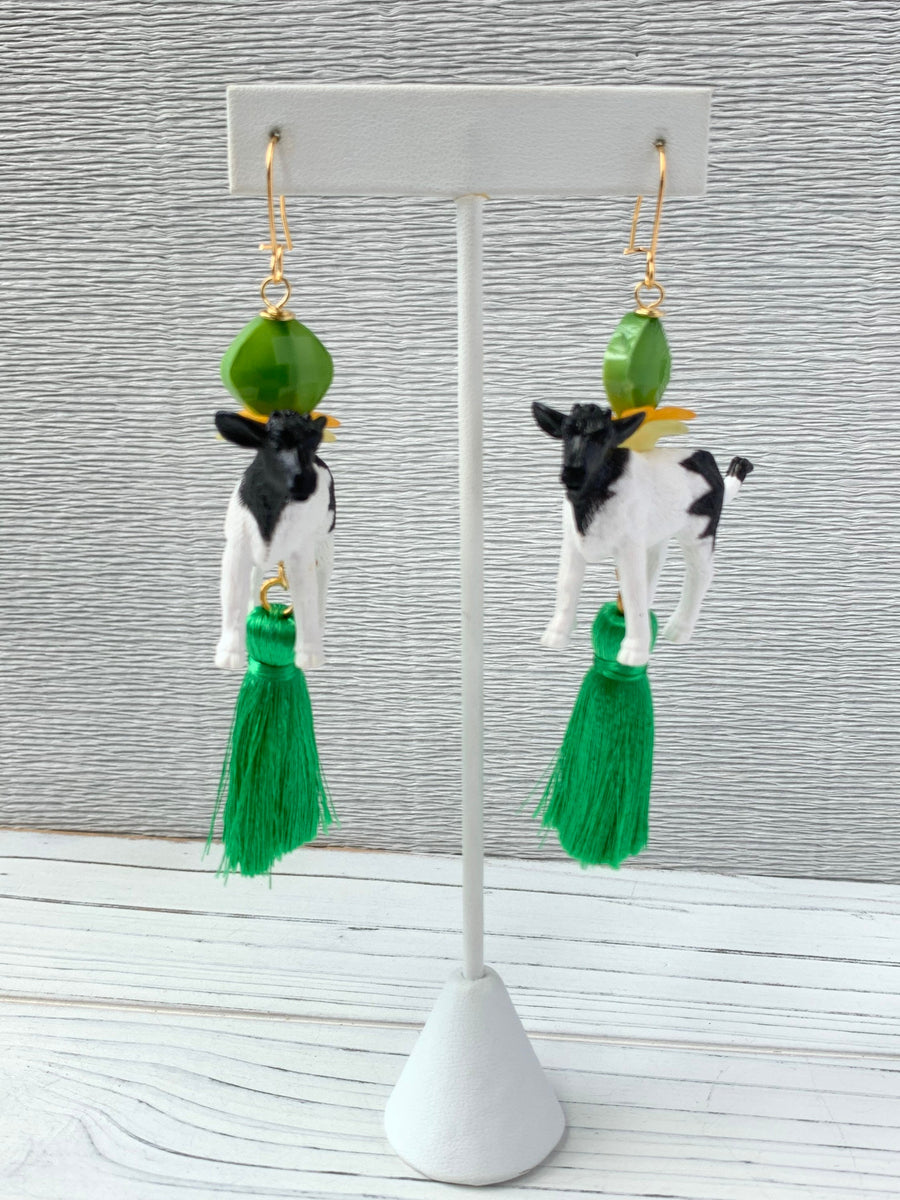 Lenora Dame Callie the Calf Cow Earrings