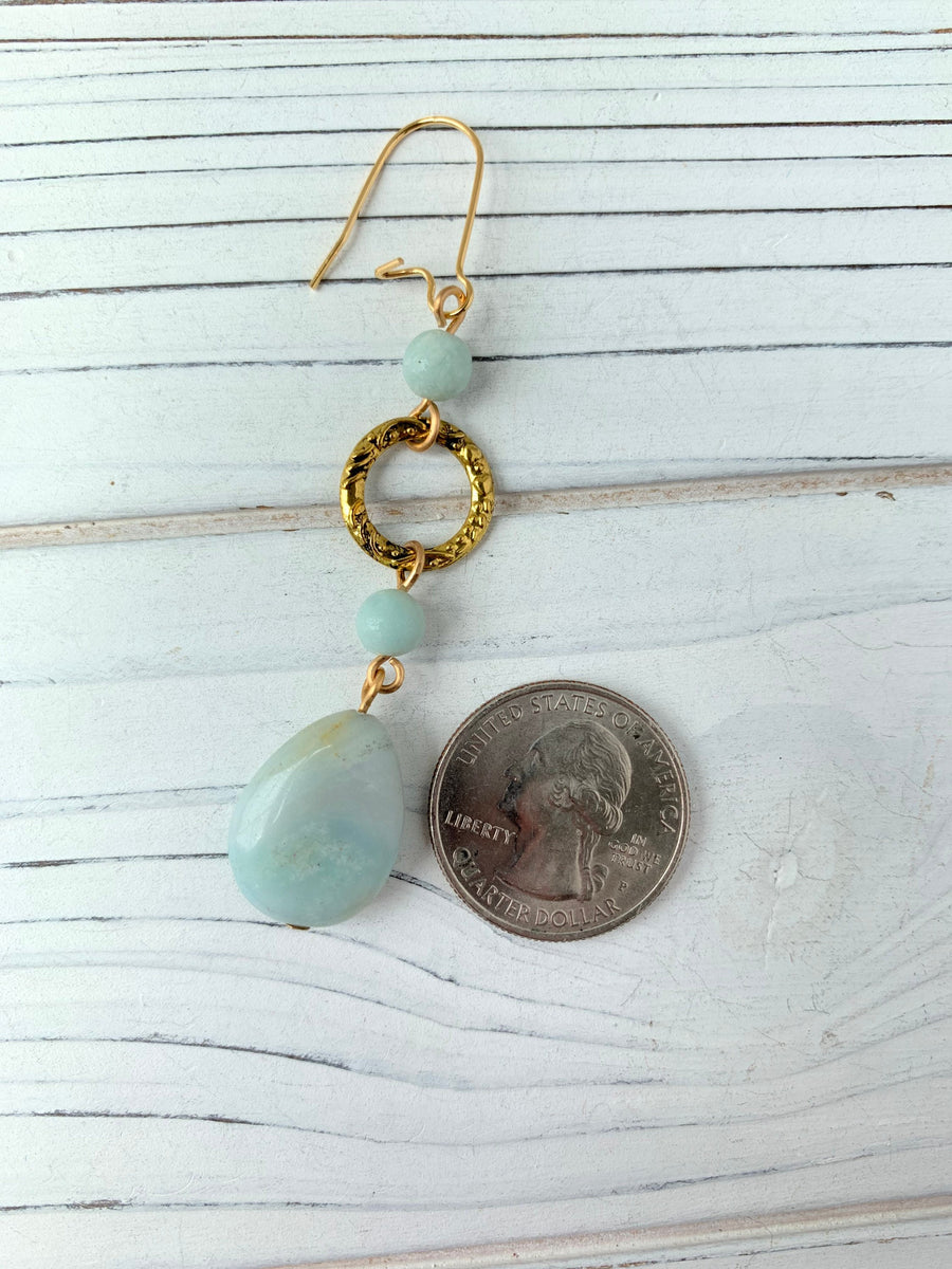 Lenora Dame Jadeite Drop Earrings Semiprecious