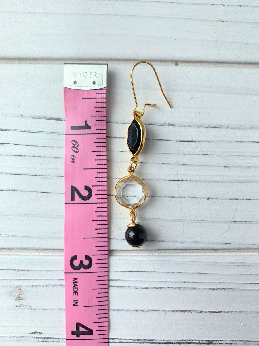 Lenora Dame Amulet Earrings in Midnight