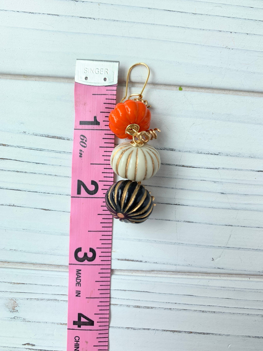 Lenora Dame Cinderella Pumpkin Fall Earrings