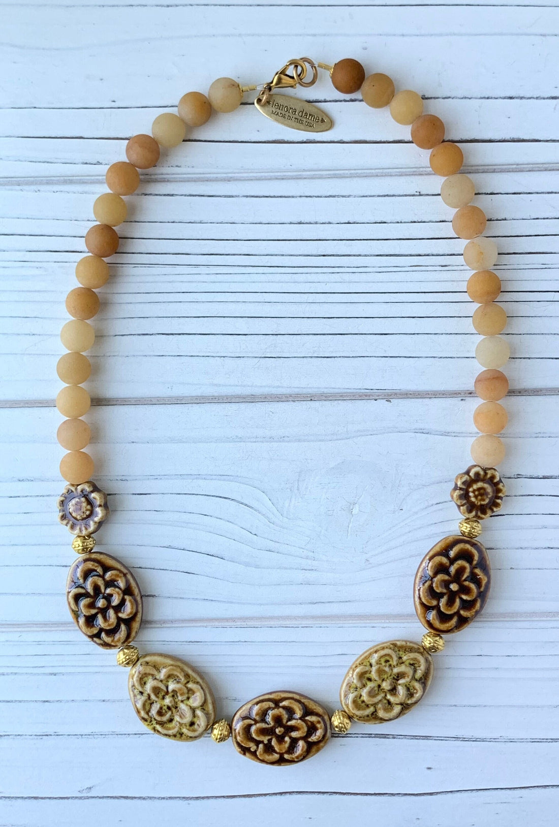 Lenora Dame Mother Earth Necklace in Coffee Bean