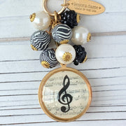 Lenora Dame Music Class Keychain Purse Charm