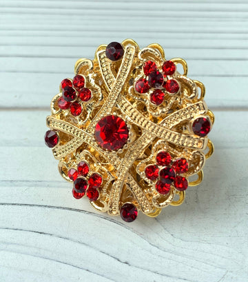 Lenora Dame Mistletoe Holiday Cocktail Ring