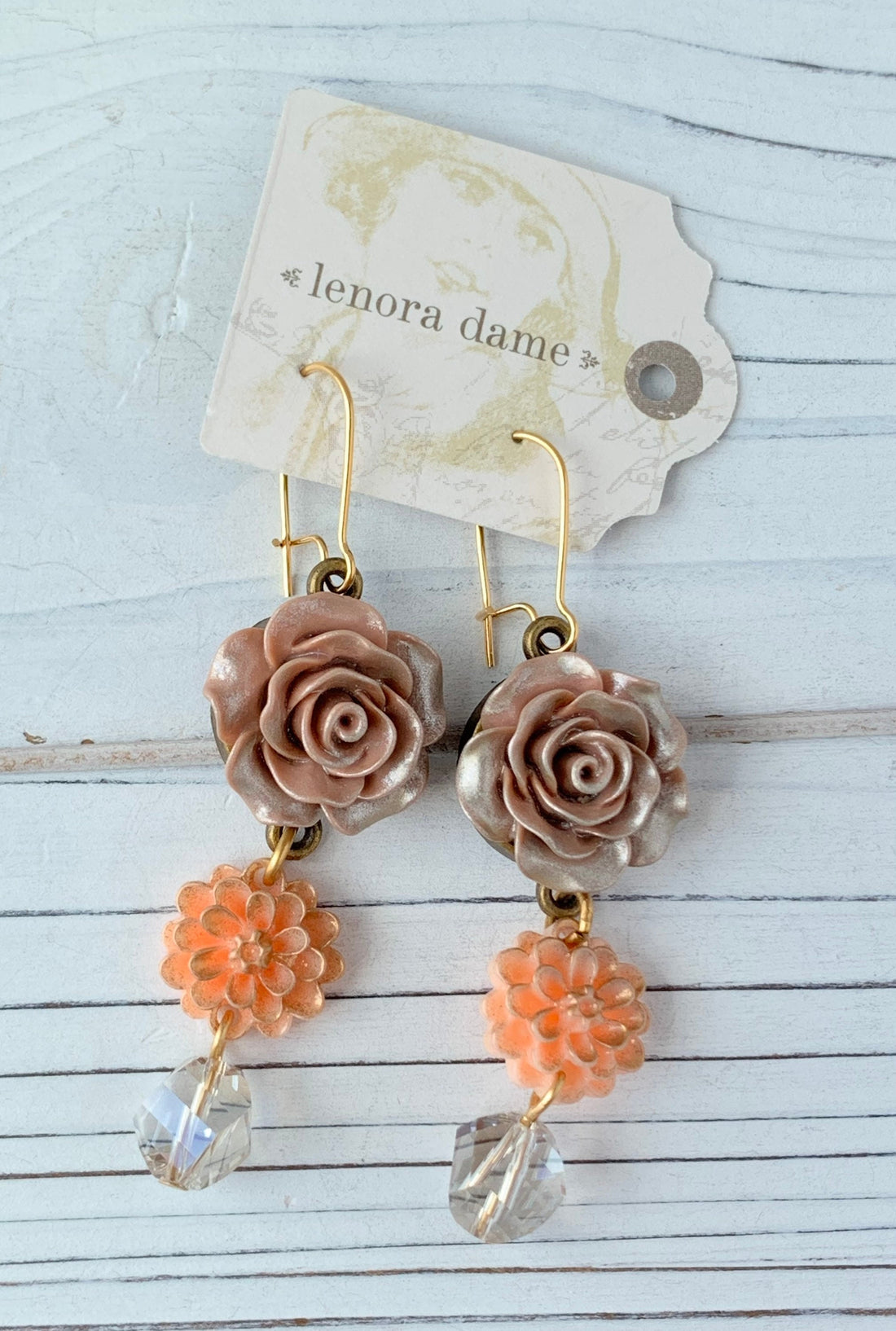 Lenora Dame Caramel Fall Bouquet Earring