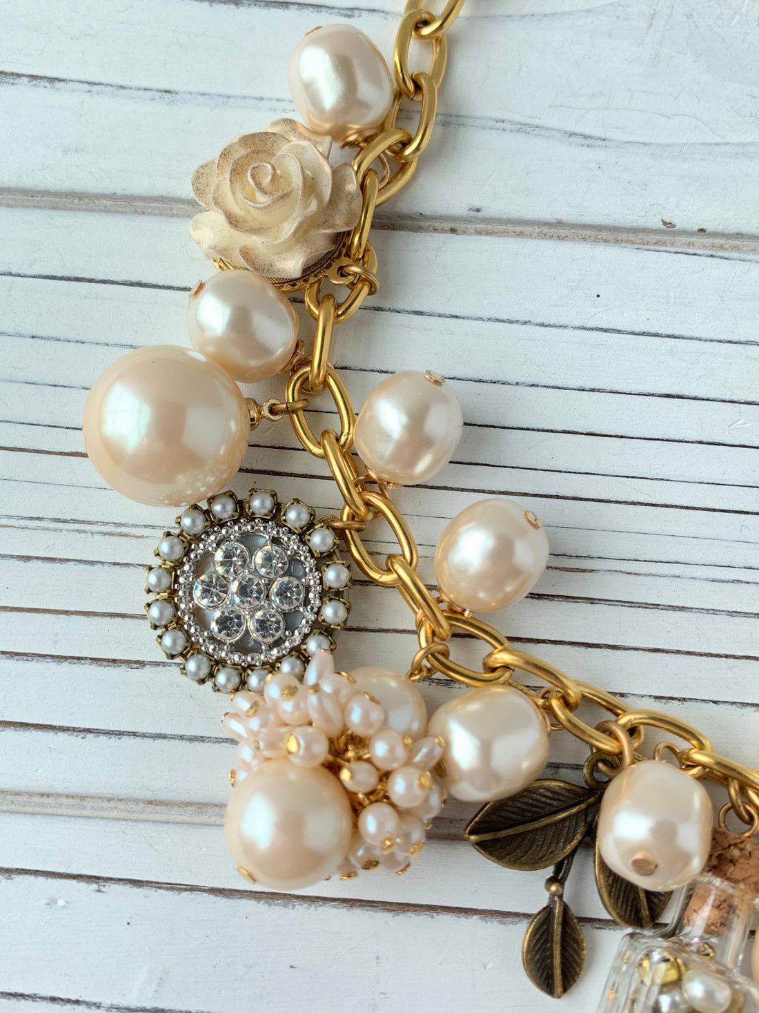 Lenora Dame Classic Pearl Charm Necklace