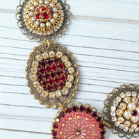 Lenora Dame Ruby Vintage Inspired Statement Necklace
