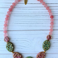Lenora Dame Mother Earth Necklace in Raspberry