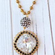 Lenora Dame Blaire Large Rhinestone Pendant Necklace