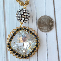 Lenora Dame Blaire Large Rhinestone Pendant Necklace