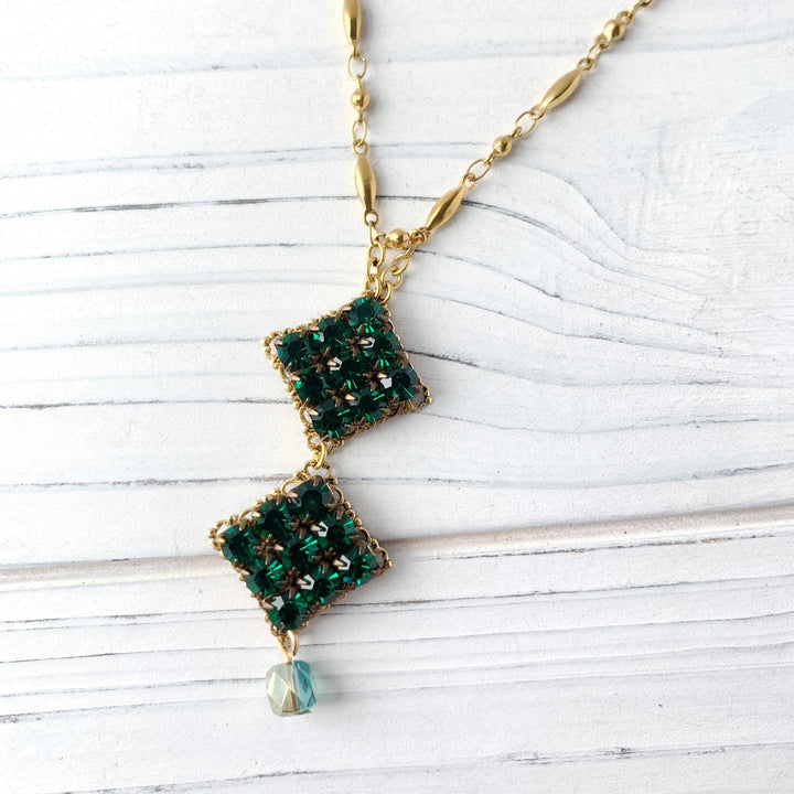 Lenora Dame Swarovski Double Filigree Holiday Pendant Necklace