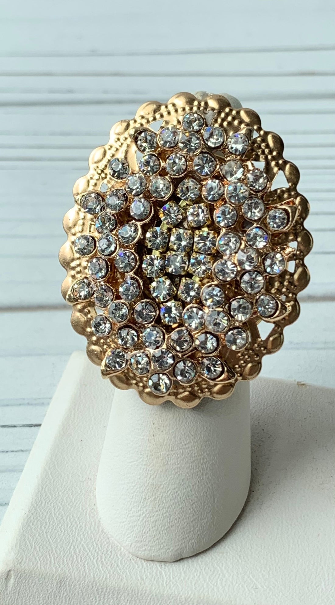 Lenora Dame Classic Cluster Cocktail Statement Ring