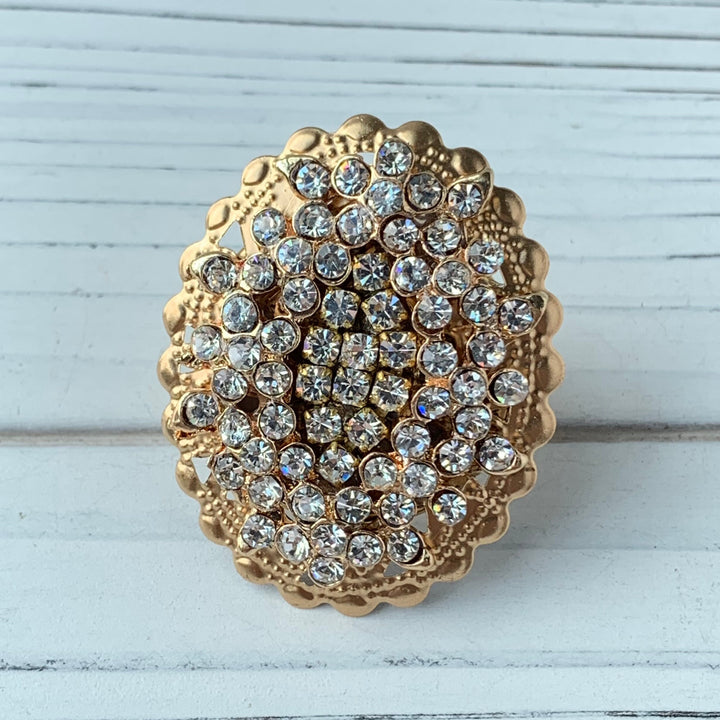Lenora Dame Classic Cluster Cocktail Statement Ring