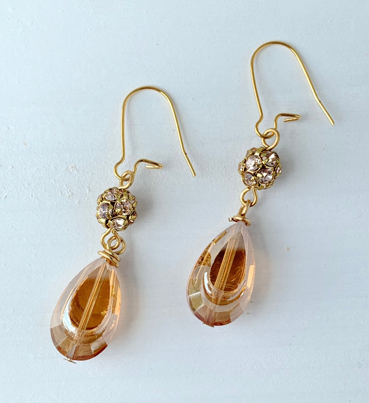 Lenora Dame Iridescent Peach Drop Earring