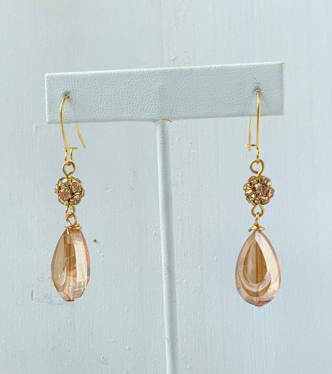 Lenora Dame Iridescent Peach Drop Earring
