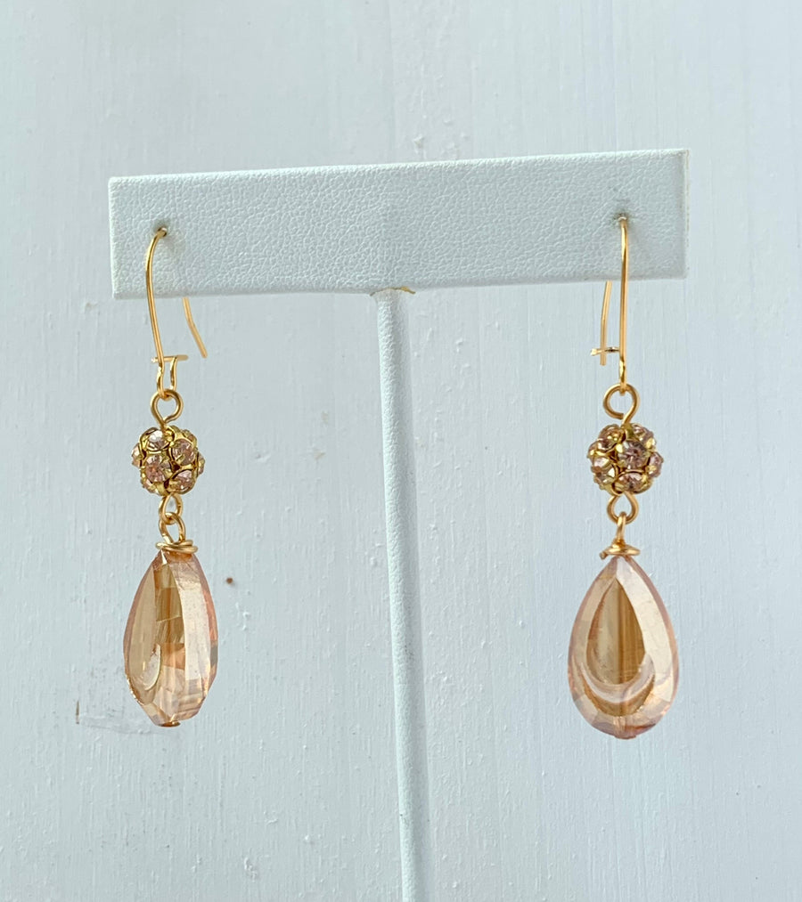 Lenora Dame Iridescent Peach Drop Earring