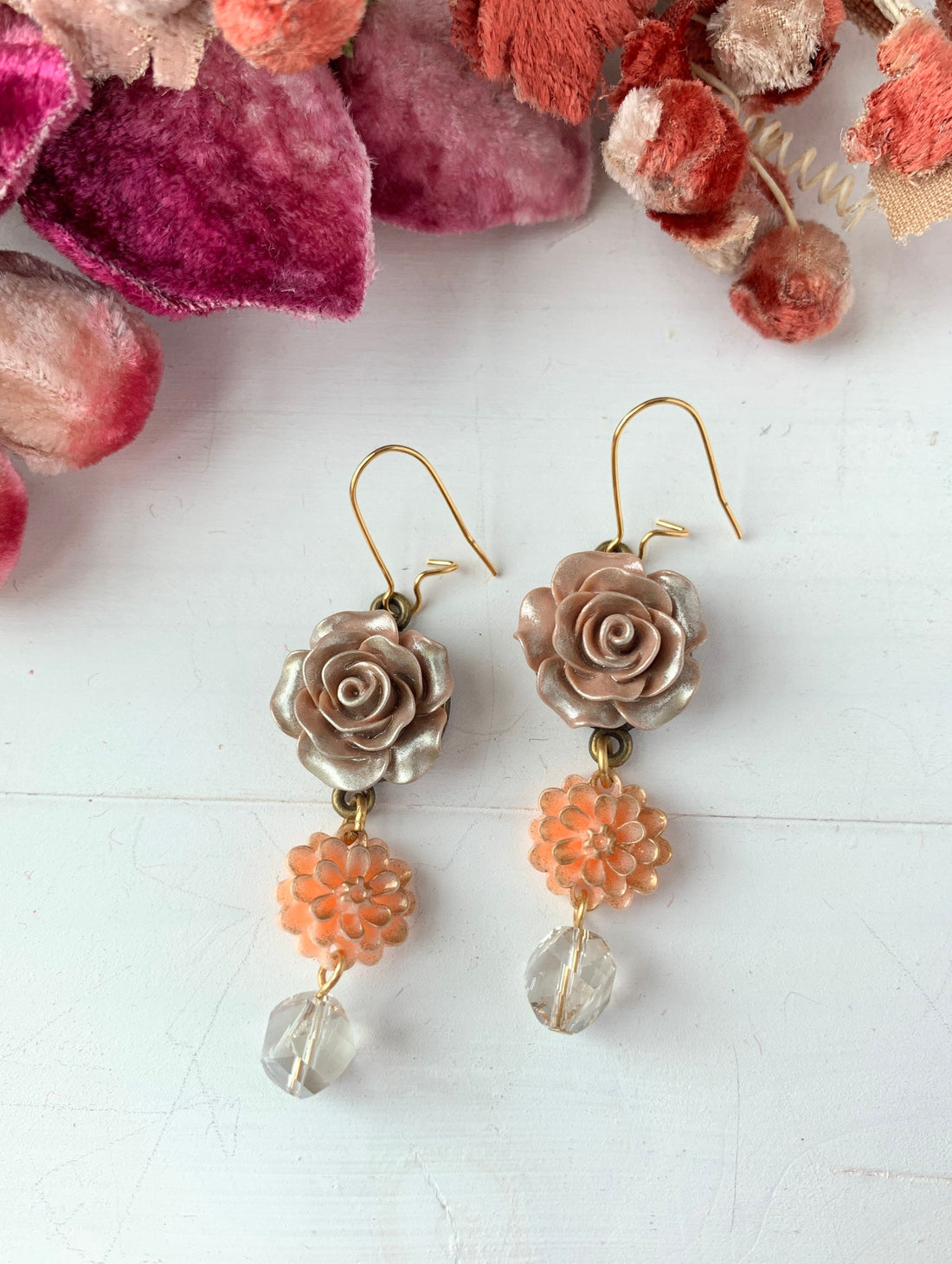 Lenora Dame Caramel Fall Bouquet Earring