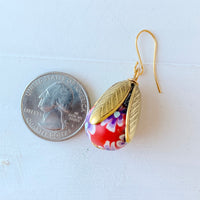 Lenora Dame Polymer Clay Flower Bead Cap Earring