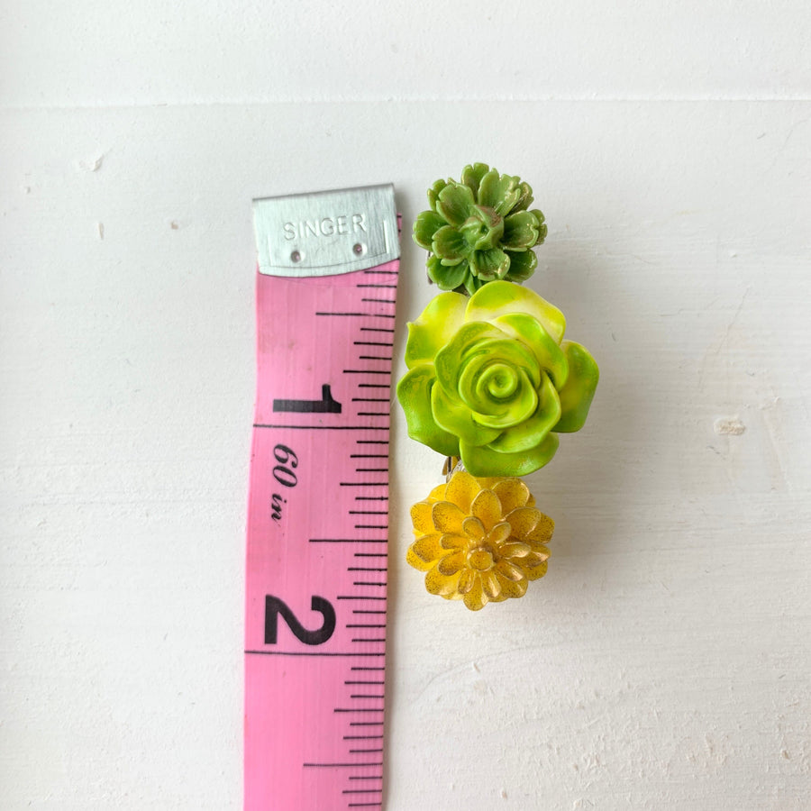 Lenora Dame - LD Kids Hair Barrette in Lemon Lime - Hair Accessory - Children's Hair Clip