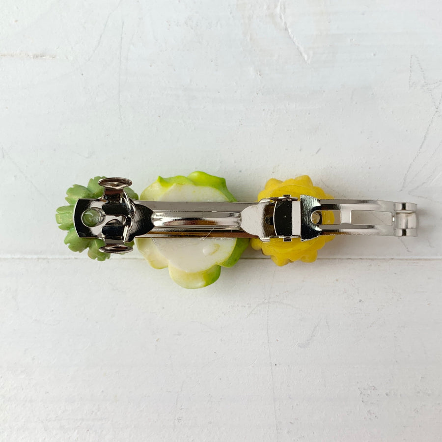 Lenora Dame - LD Kids Hair Barrette in Lemon Lime - Hair Accessory - Children's Hair Clip