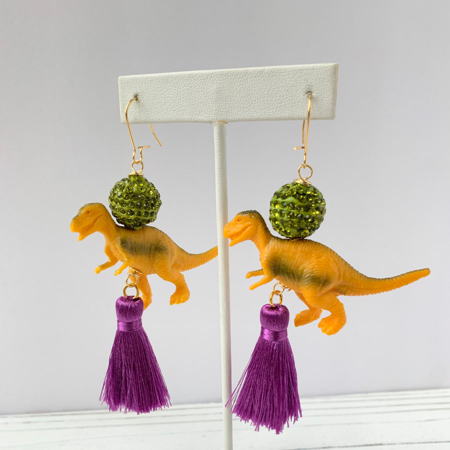 Lenora Dame Carnotauris Dinosaur Earrings