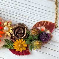 Lenora Dame Autumn Harvest Fall Bib Statement Necklace