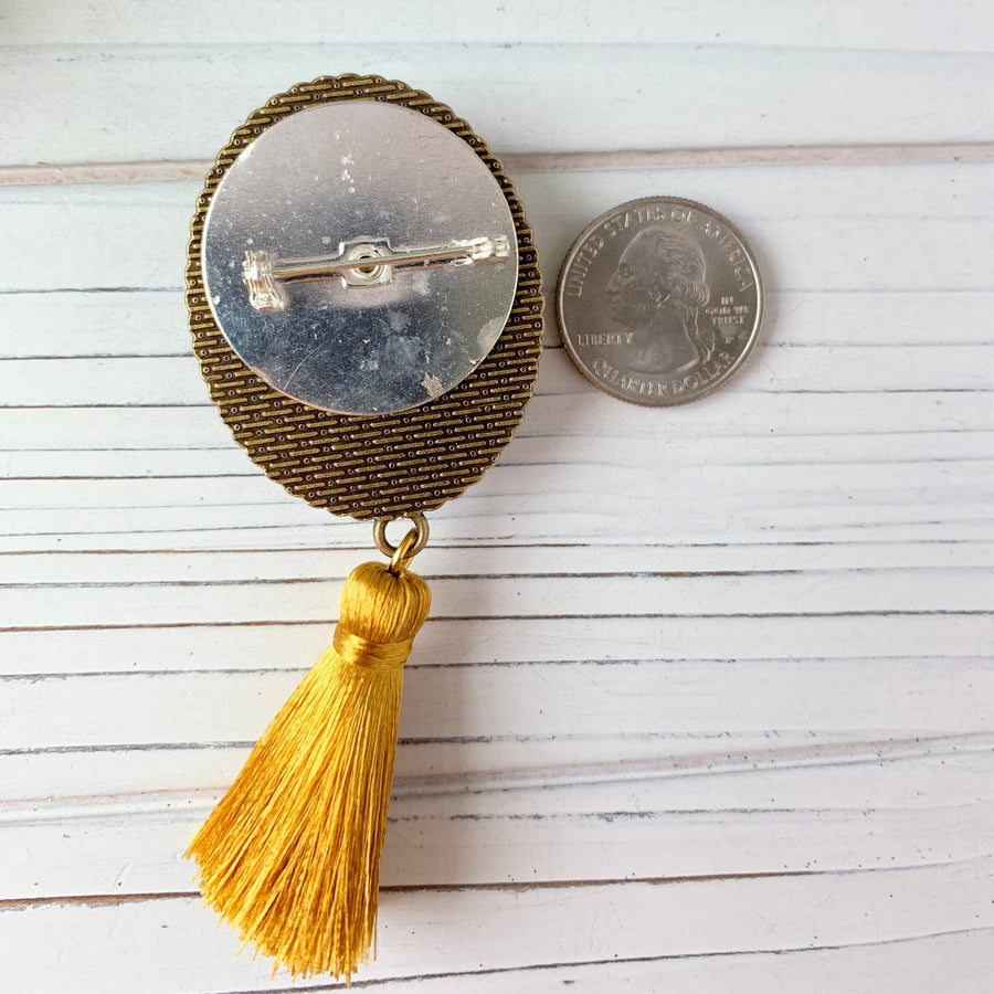 Lenora Dame Holiday Buddies Tassel Brooch
