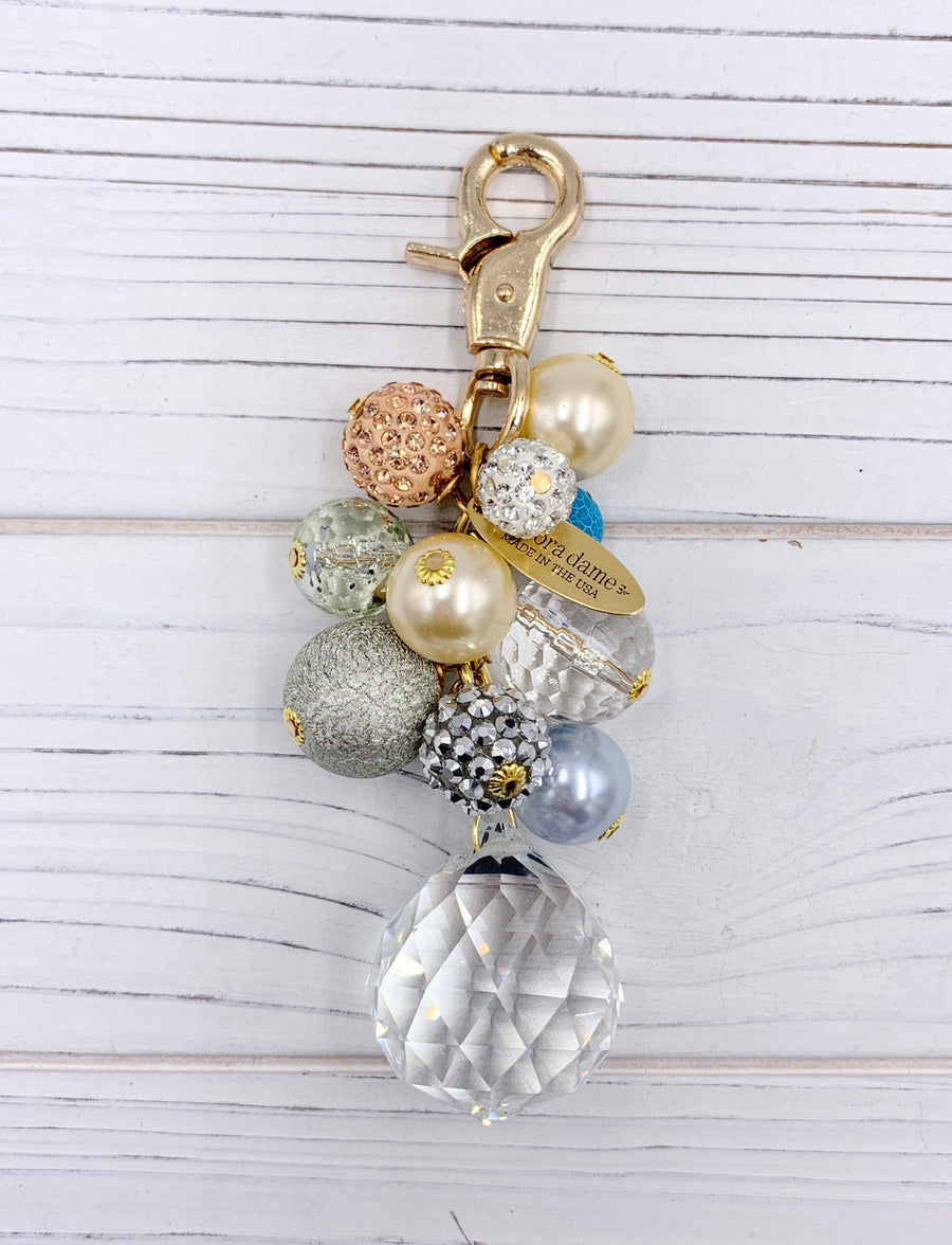 Lenora Dame Pastel Bauble Bag Charm - Keychain Charm