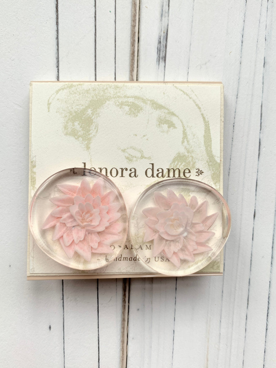 Lenora Dame Vintage Reverse Etched Earrings - 3 Color Choices