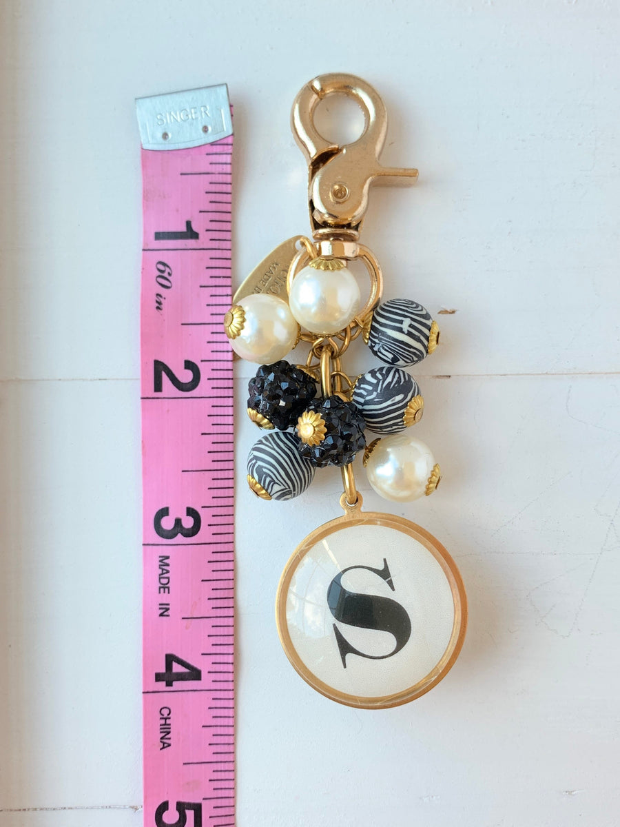 Lenora Dame Monogram Purse and Bag Charm - Keychain Charm