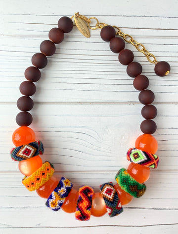 Lenora Dame Autumn Friendship Statement Necklace