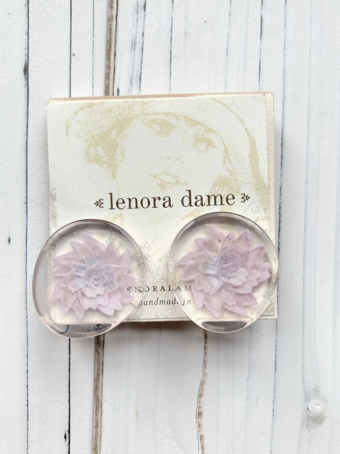 Lenora Dame Vintage Reverse Etched Earrings - 3 Color Choices