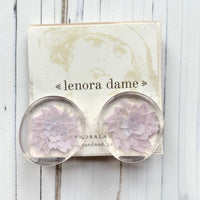 Lenora Dame Vintage Reverse Etched Earrings - 3 Color Choices