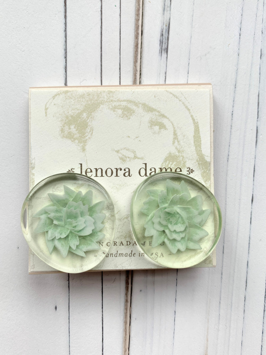 Lenora Dame Vintage Reverse Etched Earrings - 3 Color Choices