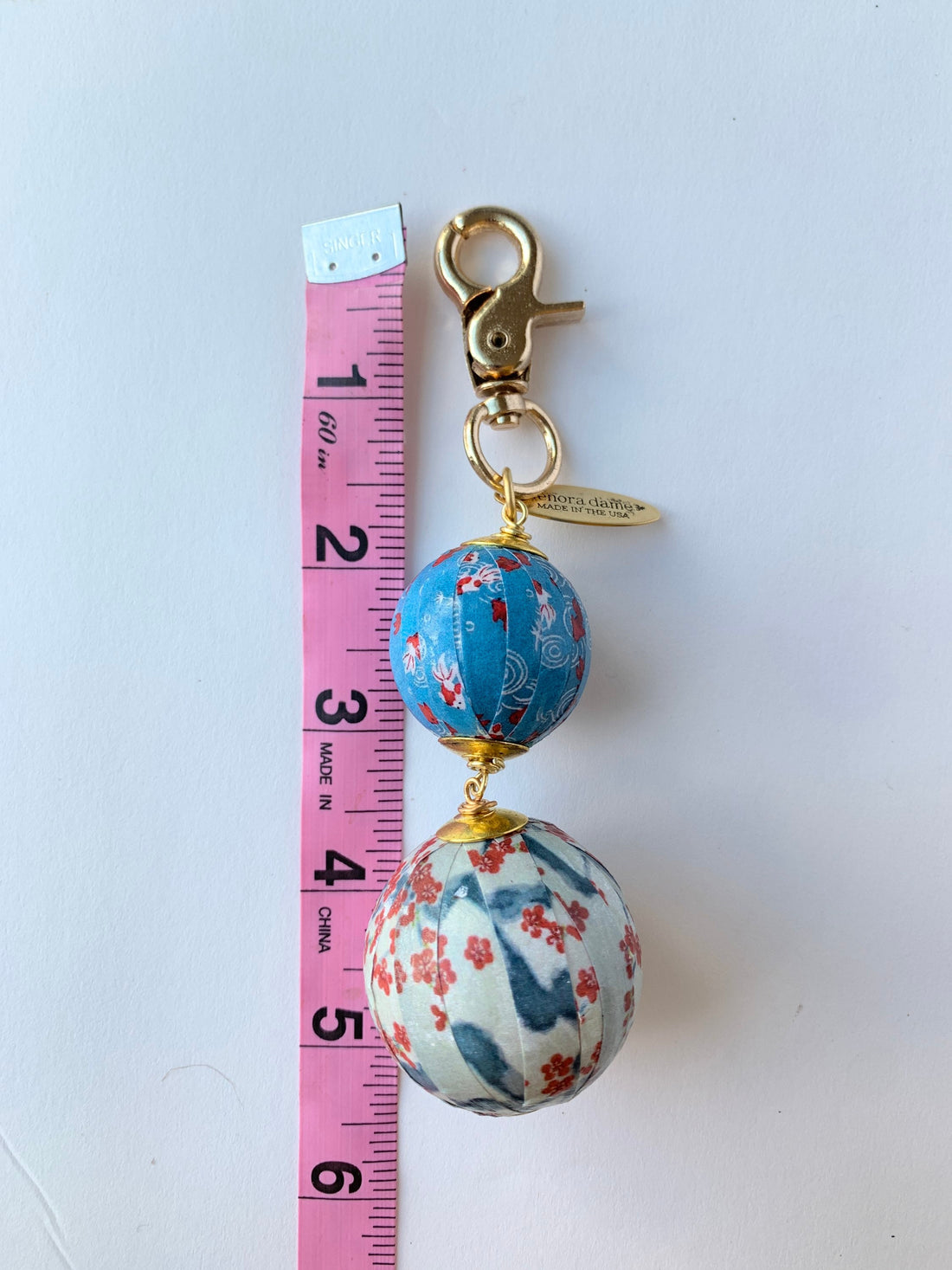 Lenora Dame Large Patchwork Handmade Purse Charm in Tokyo - One-of-a-Kind