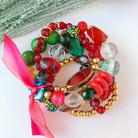 Lenora Dame 5-Piece Holiday Party Stretch Bracelet Set