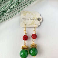 Lenora Dame Christmas Balls Earrings