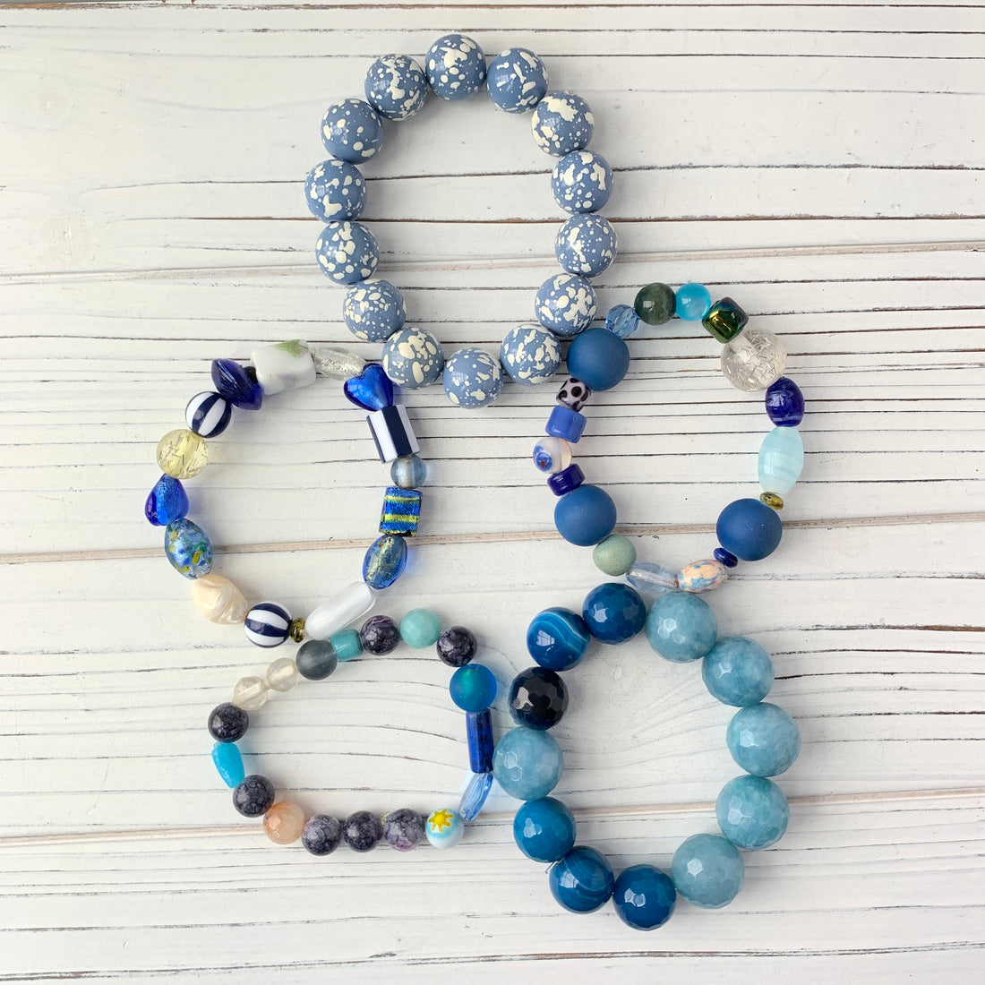 Lenora Dame 5-Piece Resort Stretch Bracelet Set One of a Kind