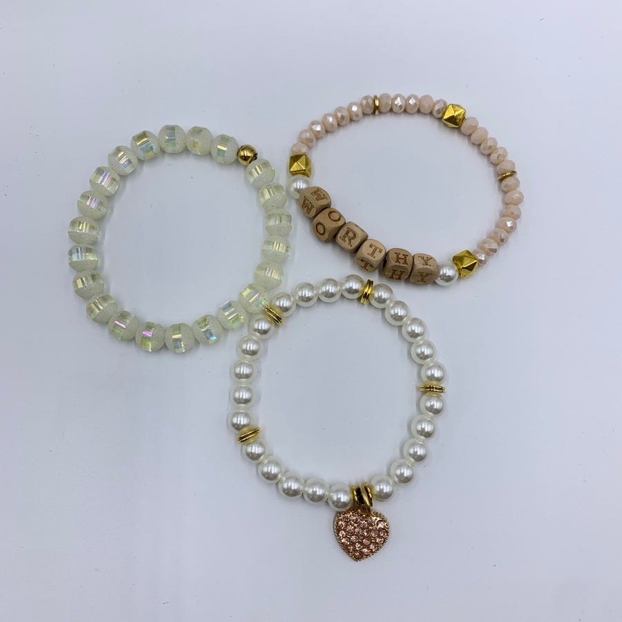 Lenora Dame Worthy 3-Piece Stretch Bracelet Set - Limited Special Release