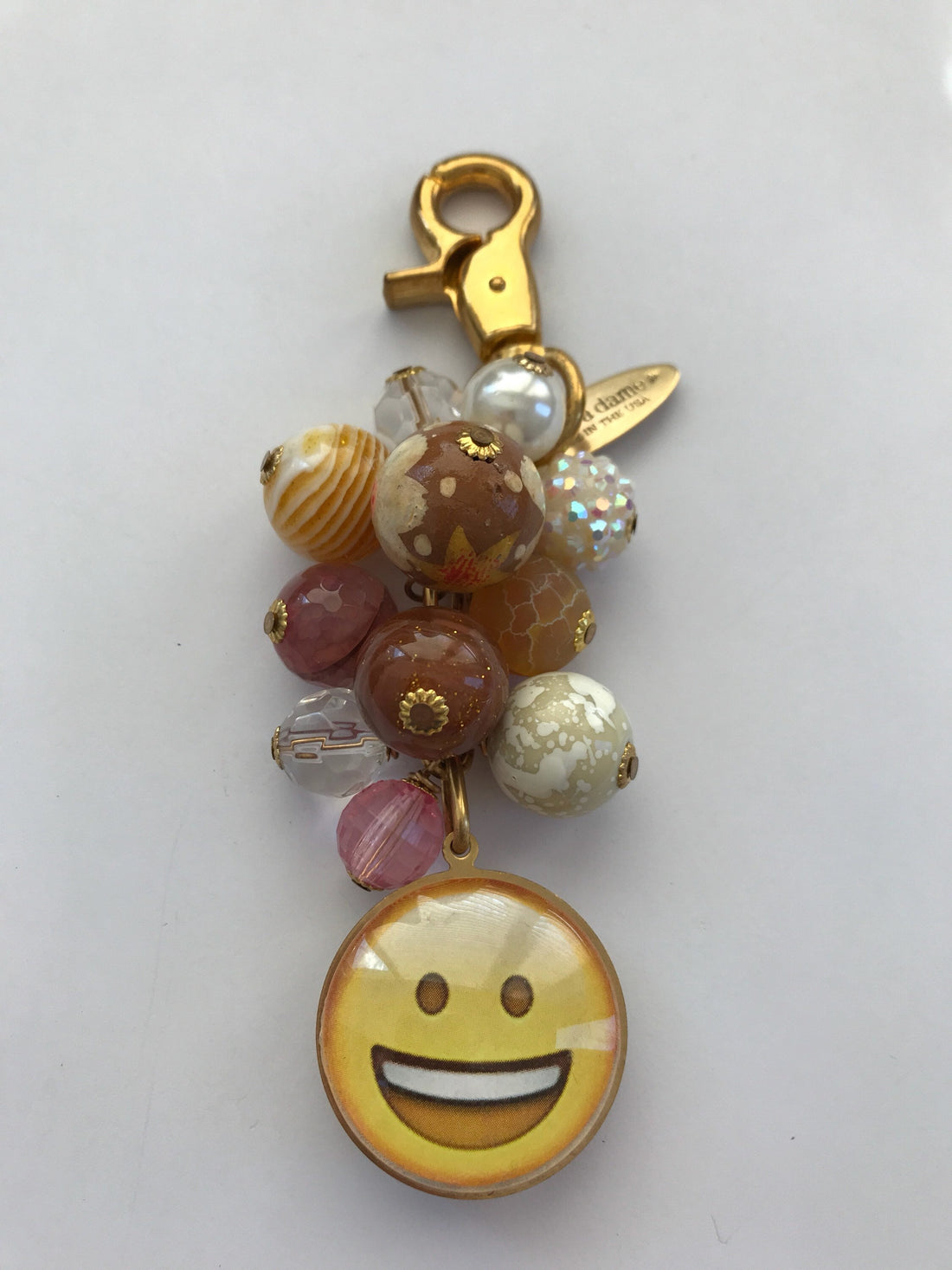 Lenora Dame Smiling Emoji Keychain