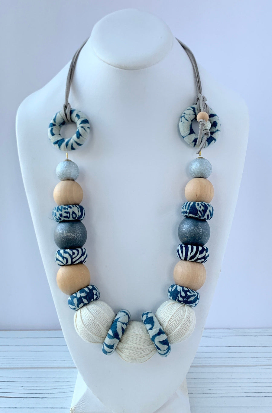 Lenora Dame Ikat Print Boho Necklace