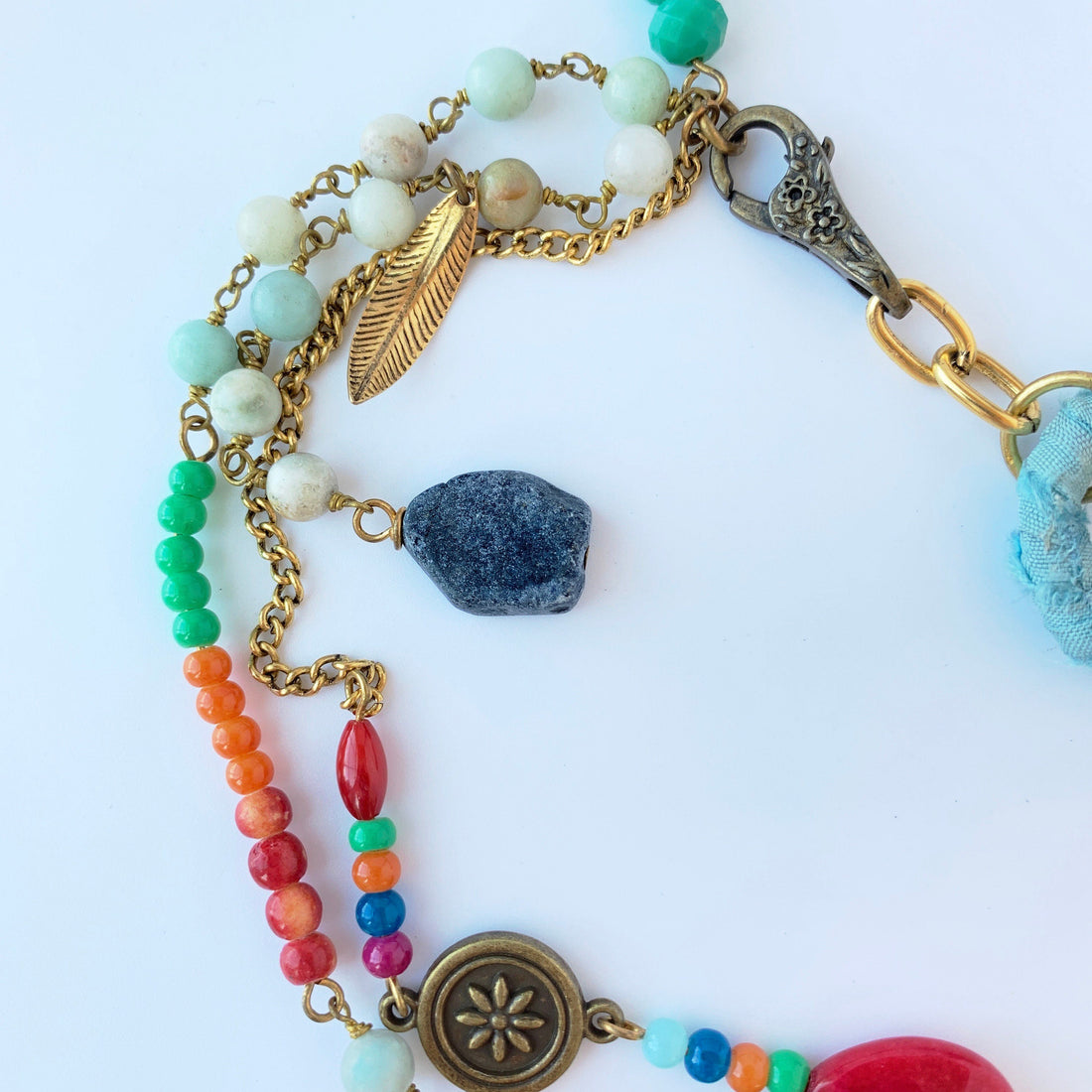 Lenora Dame Mixed Media Party Girl Boho Necklace