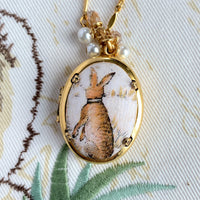 Lenora Dame Jack Rabbit Locket Pendant Necklace