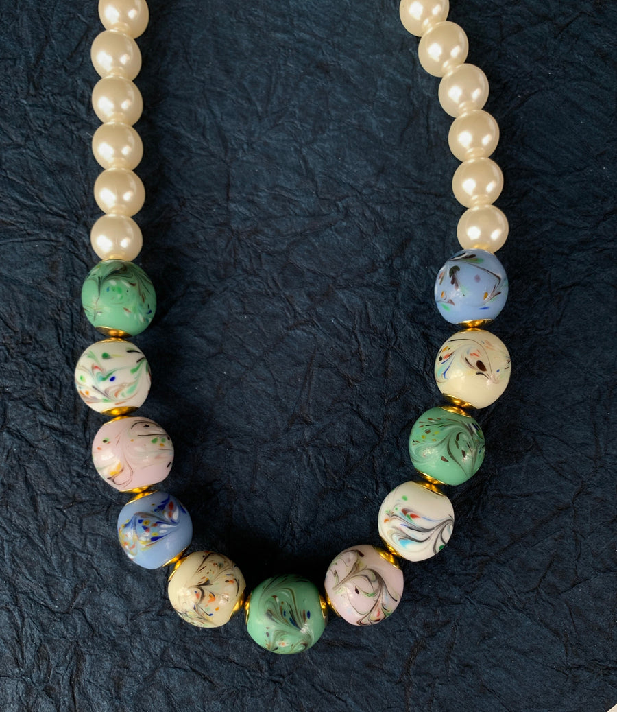 Lenora Dame Painted Eggs Statement Necklace