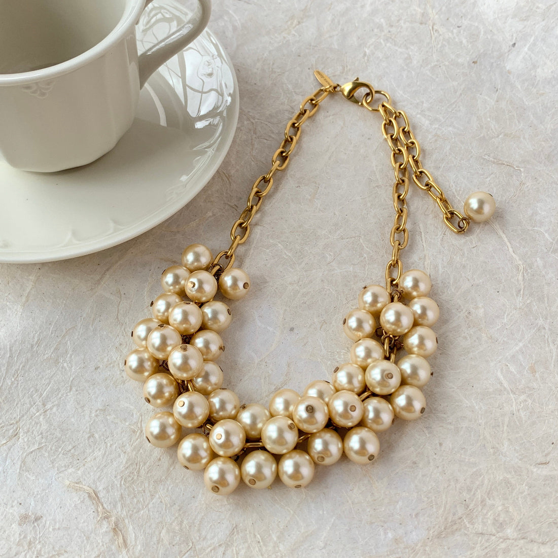 Lenora Dame Iconic Pearl Cluster Charm Necklace